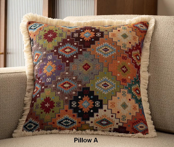 Flower Decorative Pillows for Bedroom, Decorative Pillow Covers, Extra Large Modern Geometric Pillows, Bohemian Decorative Sofa Pillows for Living Room-ArtWorkCrafts.com