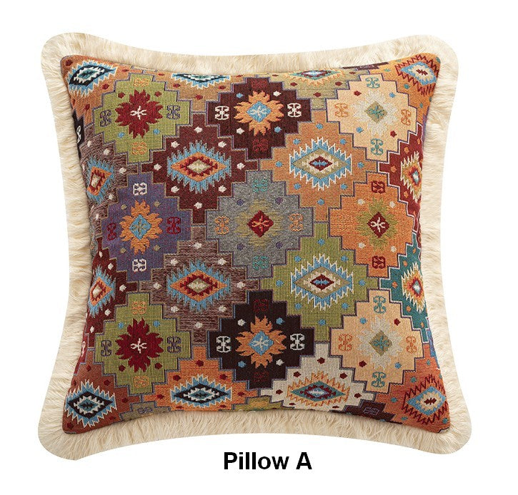 Extra Large Modern Geometric Pillows, Bohemian Decorative Sofa Pillows for Living Room, Flower Decorative Pillows for Bedroom, Decorative Pillow Covers-ArtWorkCrafts.com