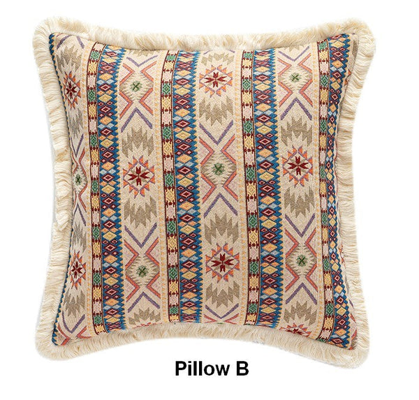 Large Bohemian Decorative Sofa Pillows for Living Room, Modern Geometric Pillows, Decorative Throw Pillows for Bedroom, Oriental Throw Pillow for Couch-ArtWorkCrafts.com