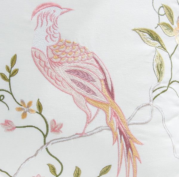Embroidered Floral Bird Pattern Pillow Covers, Living Room Decorative Pillows, Modern Decorative Cushions, Decorative Pillows for Bed, Decorative Pillow Arrangement Ideas for Interior Design-ArtWorkCrafts.com