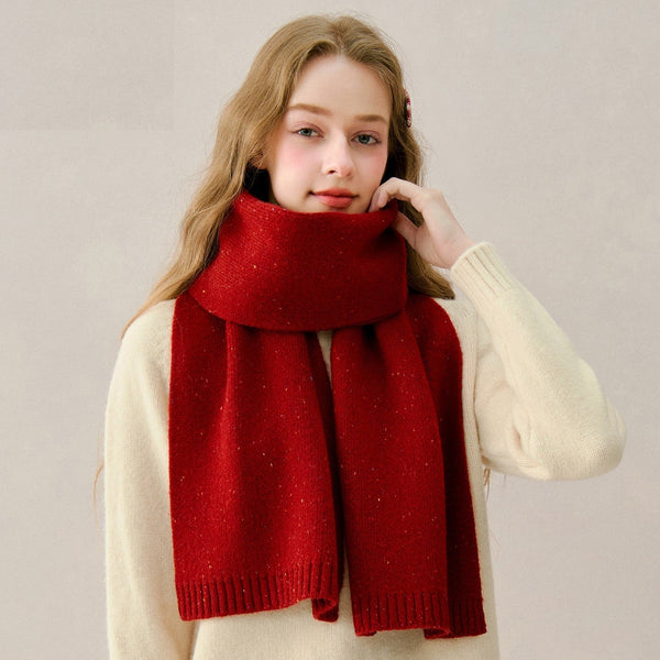 Soft Wool Scarf for Women, Red Casual Scarf for Women, Winter Wool Scarf, Cold Weather Scarf, Unique Gift for Women, Modern Wool Scarf for Women
