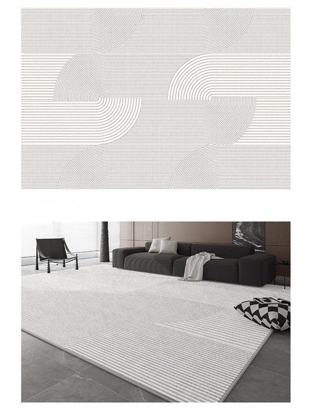 Dining Room Floor Rug, Large Floor Rugs for Living Room, Modern Floor Rugs for Bedroom, Extra Large Geometric Modern Rugs for Office-ArtWorkCrafts.com