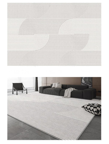 Dining Room Floor Rug, Large Floor Rugs for Living Room, Modern Floor Rugs for Bedroom, Extra Large Geometric Modern Rugs for Office-ArtWorkCrafts.com