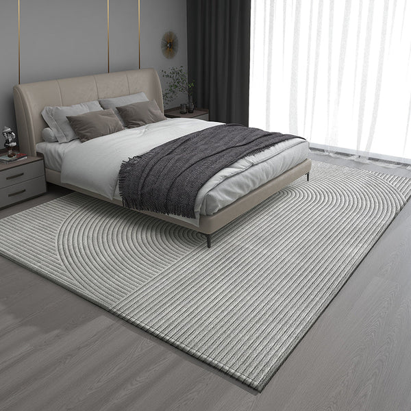Modern Rugs for Living Room, Bedroom Modern Rugs, Dining Room Geometric Modern Rugs, Extra Large Gray Contemporary Modern Rugs for Office-ArtWorkCrafts.com