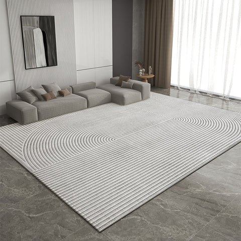Modern Rugs for Living Room, Bedroom Modern Rugs, Dining Room Geometric Modern Rugs, Extra Large Gray Contemporary Modern Rugs for Office-ArtWorkCrafts.com