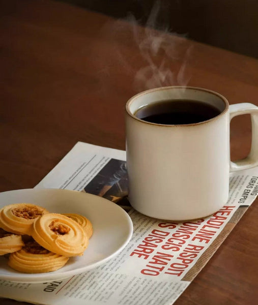 Modern Handmade Pottery Coffee Cup, Large Capacity Coffee Mugs, Unique Tea Cup, Creative White Black Ceramic Coffee Mugs-ArtWorkCrafts.com