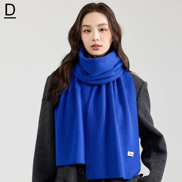 Modern Winter Scarf, Blue Casual Scarf for Women, Fashion Designer Scarf, Cold Weather Scarf, Wool Scarf for Women, Soft Cashmere Scarf for Women-ArtWorkCrafts.com