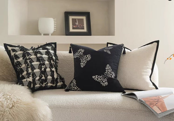 Large Decorative Throw Pillows, Decorative Pillow Arrangement Ideas for Couch, Modern Decorative Pillows for Living Room, Decorative Pillow Covers-ArtWorkCrafts.com