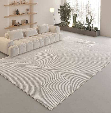 Modern Area Rugs for Living Room, Abstract Contemporary Modern Rugs, Unique Modern Rugs for Bedroom, Dining Room Floor Carpet Placement Ideas-ArtWorkCrafts.com