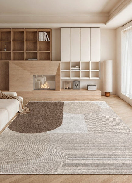Living Room Contemporary Modern Rugs, Extra Large Abstract Geometric Modern Rugs, Bedroom Modern Rugs, Modern Rugs for Dining Room-ArtWorkCrafts.com