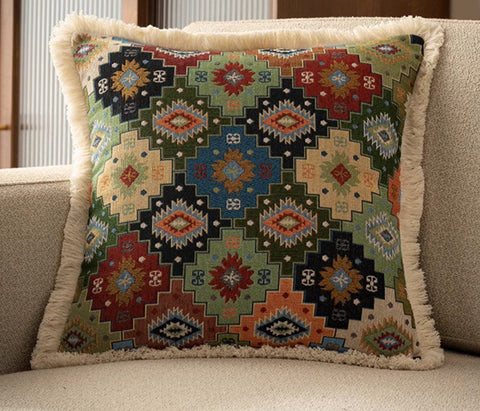Extra Large Modern Geometric Pillows, Bohemian Decorative Sofa Pillows for Living Room, Flower Decorative Pillows for Bedroom, Decorative Pillow Covers-ArtWorkCrafts.com