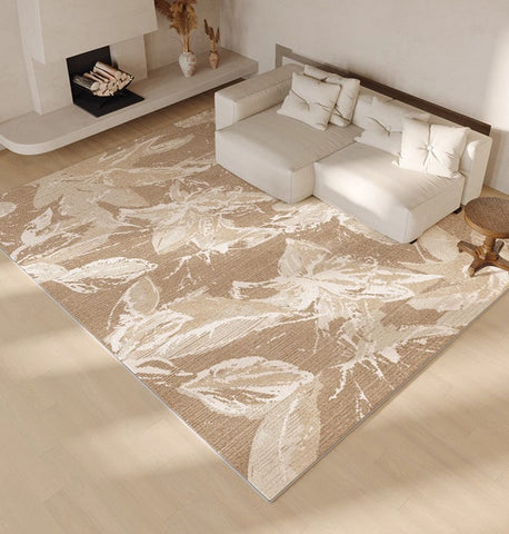Living Room Flower Pattern Modern Rugs, French Style Modern Rugs for Interior Design, Bedroom Modern Soft Rugs, Contemporary Modern Rugs under Dining Room Table