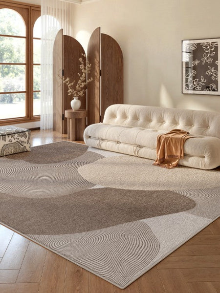 Living Room Modern Rugs, Modern Living Room Rug Placement Ideas, Extra Large Contemporary Area Rugs for Bedroom, Dining Room Floor Carpets-ArtWorkCrafts.com