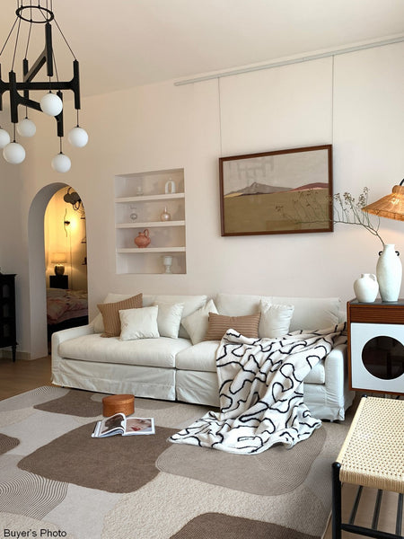 Unique Large Contemporary Floor Carpets for Living Room, Dining Room Modern Rugs, Extra Large Geometric Modern Rugs in Bedroom, Modern Rugs for Sale-ArtWorkCrafts.com