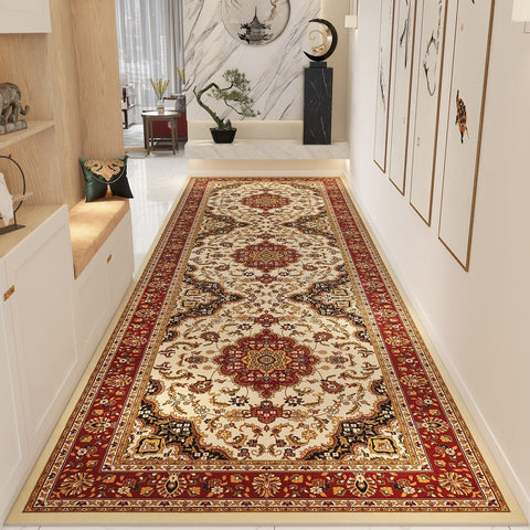Colorful Persian Runner Rugs for Bedside, Extra Long Narrow Hallway Runners, Non Slip Entrance Runner Rugs, Washable Entryway Runner Rug Ideas, Kitchen Runner Rugs