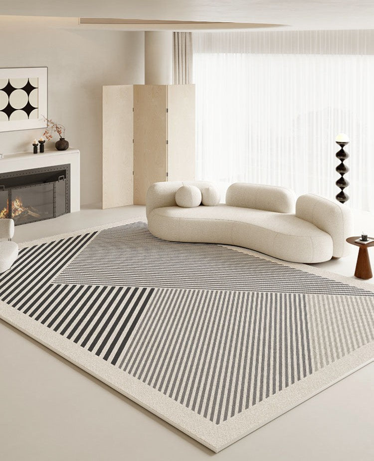 Geometric Contemporary Rugs Next to Bed, Abstract Contemporary Modern Rugs, Modern Rugs for Living Room, Modern Rugs for Dining Room