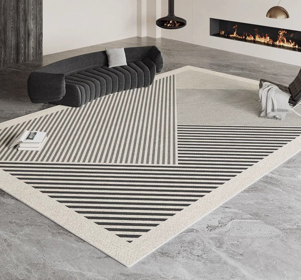 Geometric Contemporary Rugs Next to Bed, Abstract Contemporary Modern Rugs, Modern Rugs for Living Room, Modern Rugs for Dining Room