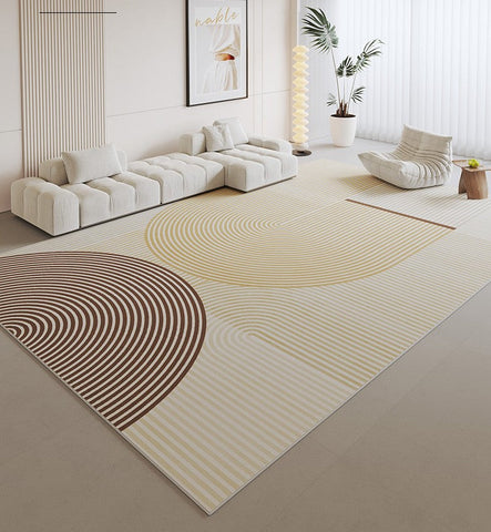 Modern Living Room Rug Placement Ideas, Modern Geometric Carpets for Office, Bedroom Modern Area Rugs, Modern Area Rugs under Dining Room Table-ArtWorkCrafts.com