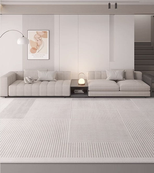 Abstract Contemporary Rugs for Bedroom, Grey Modern Rugs under Sofa, Large Modern Rugs in Living Room, Dining Room Floor Rugs, Modern Rugs for Office-ArtWorkCrafts.com