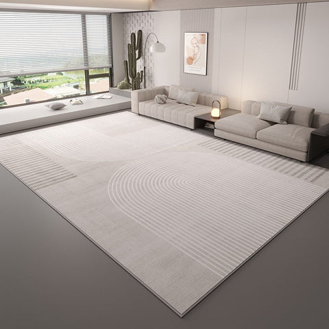 Contemporary Modern Rugs for Living Room, Bedroom Modern Rugs, Grey Abstract Geometric Modern Rugs, Modern Rugs for Dining Room-ArtWorkCrafts.com