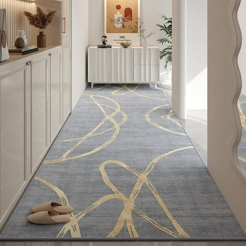 Gray Modern Long Hallway Runners, Extra Long Narrow Runner Rugs Non Slip, Entrance Hallway Runners, Long Hallway Runners, Entryway Runner Rug Ideas, Kitchen Runner Rugs