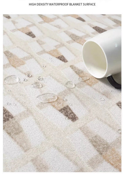 Abstract Area Rugs for Living Room, Modern Rugs under Dining Room Table, Modern Carpets for Kitchen, Geometric Contemporary Modern Rugs Next to Bed-ArtWorkCrafts.com