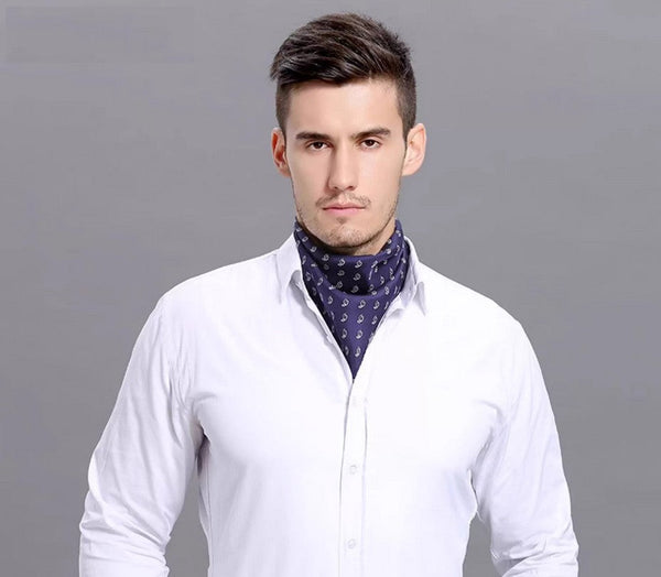 Casual Silk Scarf Mens, Short Silk Scarf Business, Mens Silk Head Scarf, Professional Thin Silk Scarf, Mens Silk Neck Scarf, Silk Scarf For Work, Small Silk Scarf Men, Silk Scarf For Suit-ArtWorkCrafts.com