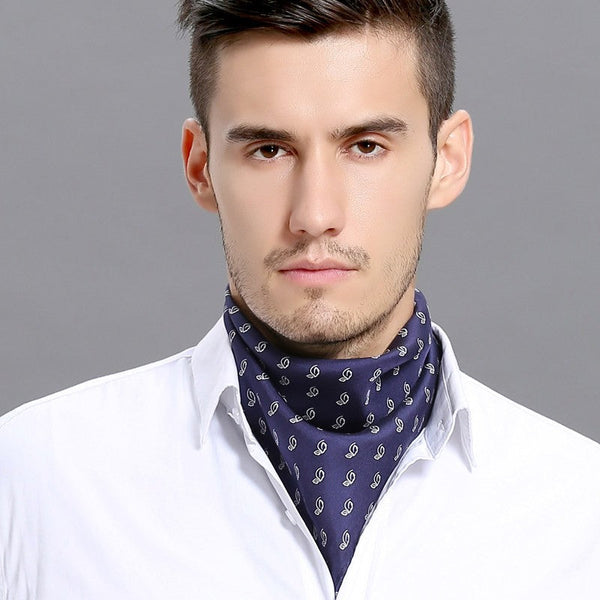 Casual Silk Scarf Mens, Short Silk Scarf Business, Mens Silk Head Scarf, Professional Thin Silk Scarf, Mens Silk Neck Scarf, Silk Scarf For Work, Small Silk Scarf Men, Silk Scarf For Suit-ArtWorkCrafts.com