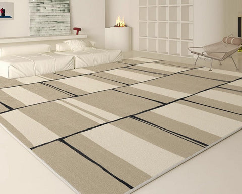 Bedroom Modern Floor Rugs, Modern Area Rug for Living Room, Contemporary Soft Rugs under Sofa, Large Area Rugs for Office