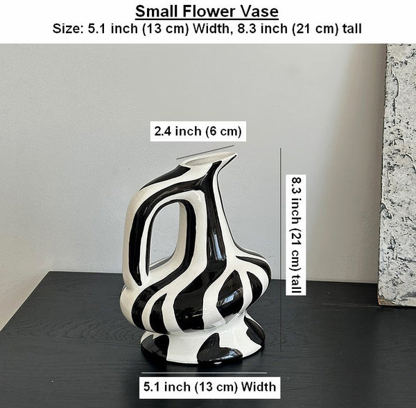 Porcelain Bud Vases, Handmade Water Holding Flower Vases, Modern Ceramic Flower Vases, Small Flower Vases on Table-ArtWorkCrafts.com