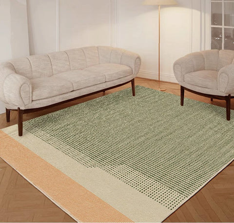 Living Room Modern Rug Ideas, Bedroom Floor Rugs, Contemporary Abstract Rugs for Dining Room, Green Abstract Rugs for Living Room-ArtWorkCrafts.com