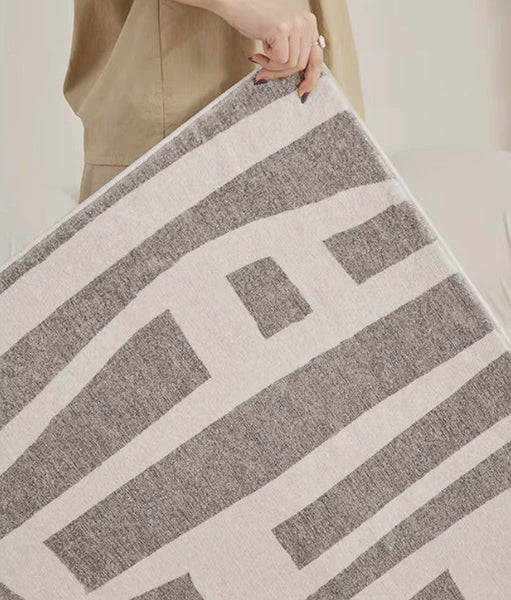 Large Modern Rugs for Living Room, Gray Geometric Area Rugs for Bedroom, Contemporary Area Rugs for Dining Room-ArtWorkCrafts.com