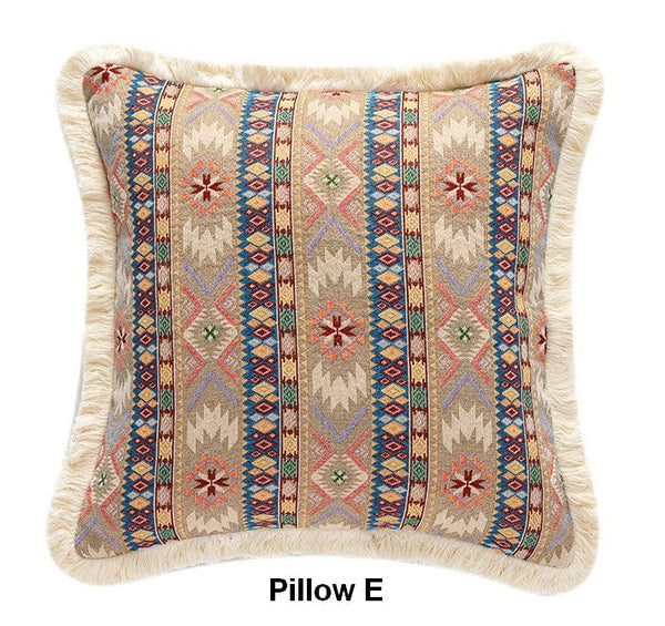 Large Bohemian Decorative Sofa Pillows for Living Room, Modern Geometric Pillows, Decorative Throw Pillows for Bedroom, Oriental Throw Pillow for Couch-ArtWorkCrafts.com