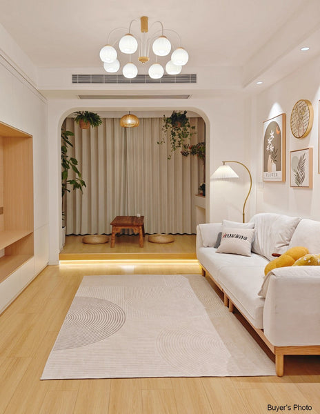 Bedroom Floor Rugs, Geometric Contemporary Rugs for Dining Room, Extra Large Modern Rugs for Living Room, Oversized Modern Rug for Living Room-ArtWorkCrafts.com