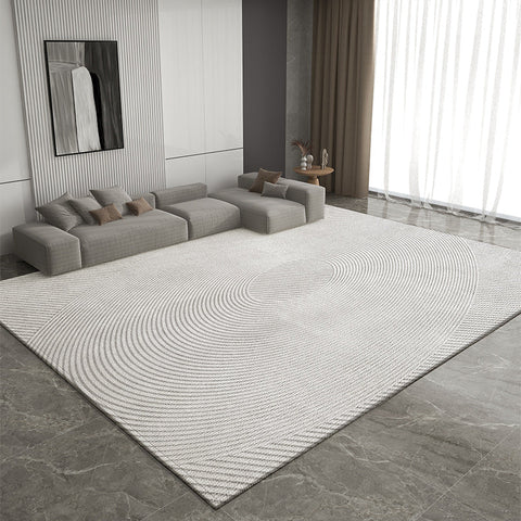 Contemporary Modern Rugs for Living Room, Geometric Modern Rugs for Sale, Modern Rug Placement Ideas for Bedroom, Gray Rugs for Dining Room-ArtWorkCrafts.com