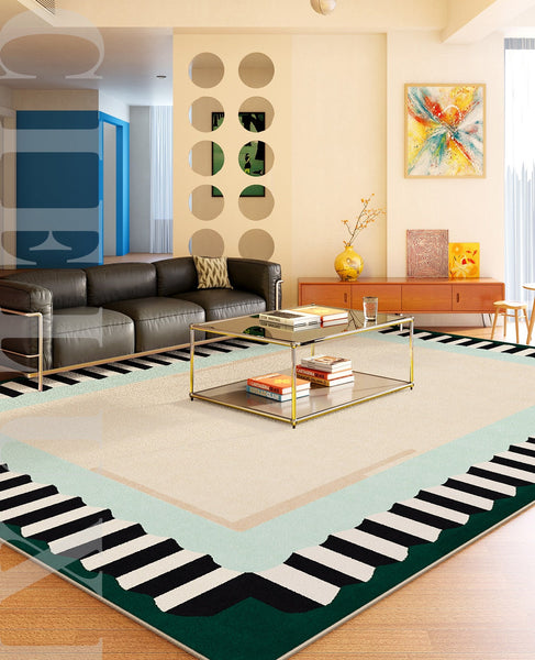 Living Room Contemporary Modern Rugs, Geometric Modern Rugs, Modern Carpets under Coffee Table, Colorful Modern Rugs for Bedroom-ArtWorkCrafts.com