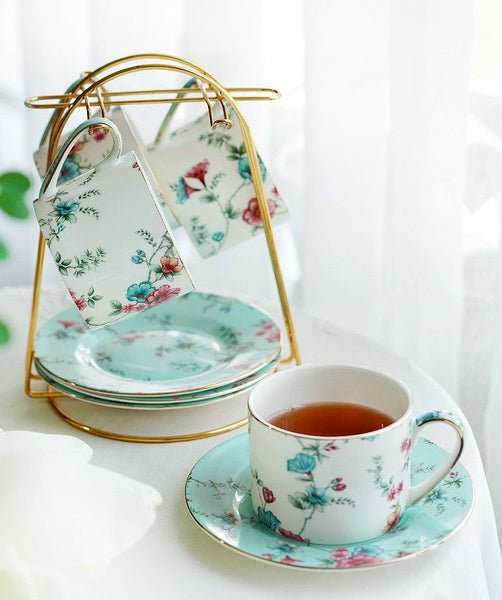 Elegant Coffee Cup, Porcelain Tea cups, British Tea Cup Set, Vintage Tea Cup Set, Afternoon Tea Cup with Saucer Set, Porcelain Coffee Cups, Coffee Cup in Gift Box-ArtWorkCrafts.com