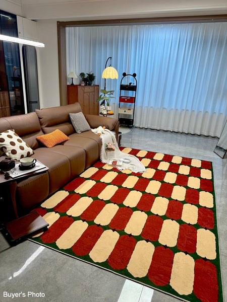 Geometric Modern Rugs, Mid Century Contemporary Rugs, Modern Living Room Rug Ideas, Colorful Area Rugs for Dining Room-ArtWorkCrafts.com
