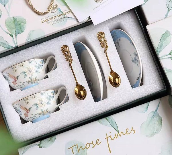 Ceramic Tea Cup Set, Luxury Tea Cup with Saucer, Elegant Coffee Cup, Porcelain Coffee Cup, Porcelain Tea cups, British Tea Cup Set, Afternoon Tea Cup with Saucer Set-ArtWorkCrafts.com