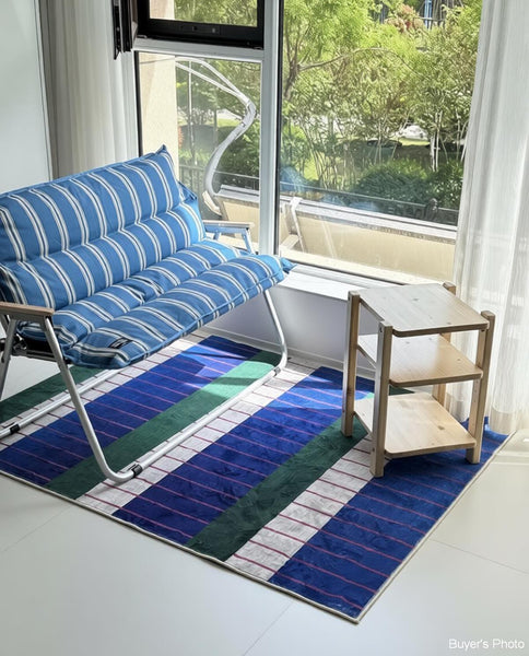 Bedroom Modern Floor Carpet, Blue Modern Rug Designs, Mid Century Modern Rugs, Contemporary Modern Rugs for Dining Room, Living Room Rug Ideas-ArtWorkCrafts.com