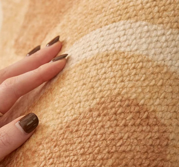 Geometric Modern Rugs for Dining Room, Large Modern Rugs for Living Room, Bedroom Modern Rugs, Cream Color Contemporary Modern Rugs-ArtWorkCrafts.com