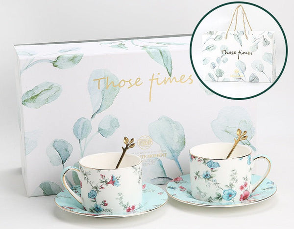 Elegant Coffee Cup, Porcelain Tea cups, British Tea Cup Set, Vintage Tea Cup Set, Afternoon Tea Cup with Saucer Set, Porcelain Coffee Cups, Coffee Cup in Gift Box-ArtWorkCrafts.com