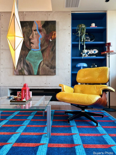 Living Room Rug Ideas, Mid Century Modern Rugs, Bedroom Modern Floor Carpet, Blue Modern Rug Designs, Contemporary Modern Rugs for Dining Room-ArtWorkCrafts.com