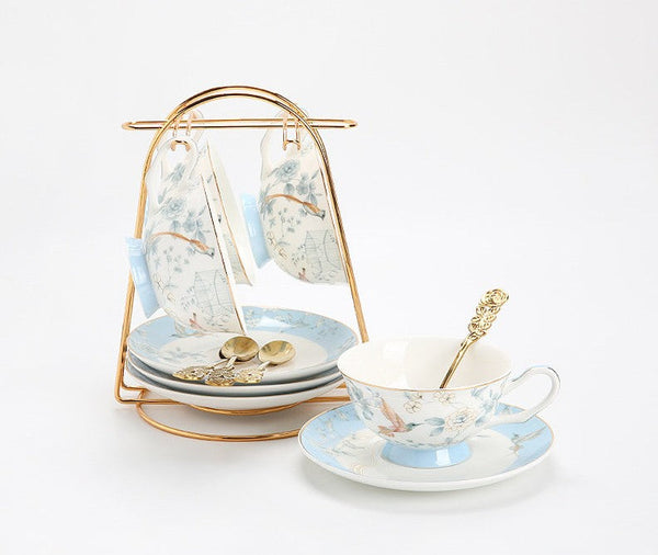 Ceramic Tea Cup Set, Luxury Tea Cup with Saucer, Elegant Coffee Cup, Porcelain Coffee Cup, Porcelain Tea cups, British Tea Cup Set, Afternoon Tea Cup with Saucer Set-ArtWorkCrafts.com