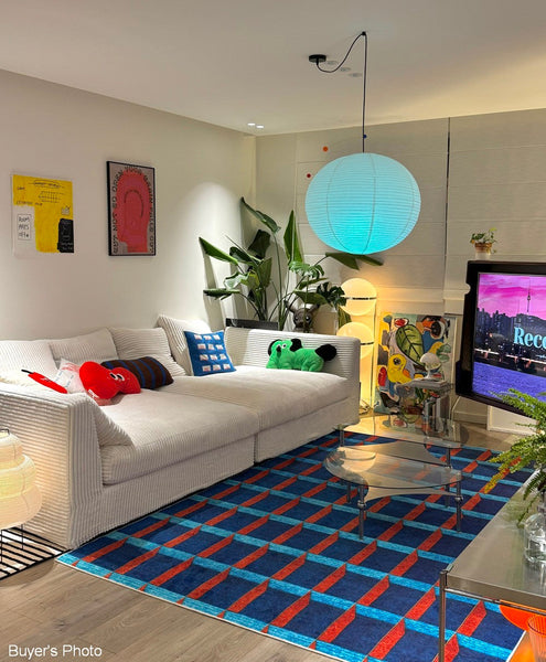 Bedroom Modern Floor Carpet, Blue Modern Rug Designs, Mid Century Modern Rugs, Contemporary Modern Rugs for Dining Room, Living Room Rug Ideas-ArtWorkCrafts.com