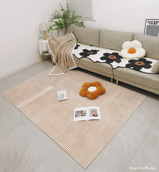 Modern Rugs for Living Room, Abstract Contemporary Modern Rugs, Geometric Contemporary Rugs Next to Bed, Modern Rugs for Dining Room-ArtWorkCrafts.com