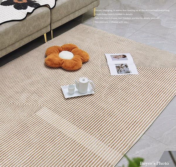 Modern Rugs for Living Room, Abstract Contemporary Modern Rugs, Geometric Contemporary Rugs Next to Bed, Modern Rugs for Dining Room-ArtWorkCrafts.com