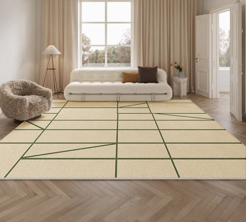Modern Rugs for Living Room, Geometric Area Rugs under Coffee Table, Contemporary Modern Rugs for Dining Room, Large Modern Rugs for Bedroom-ArtWorkCrafts.com
