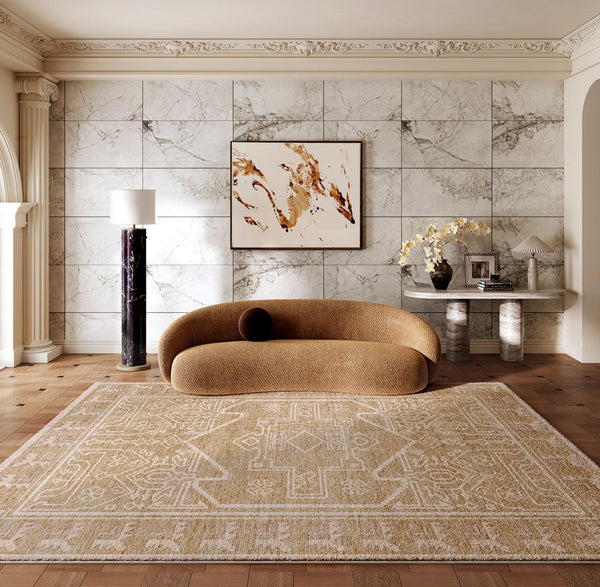 Large Modern Rugs under Dining Room Table, Contemporary Abstract Rugs Next to Bed, Geometric Modern Carpets for Office, Vintage Soft Turkish Rug for Living Room-ArtWorkCrafts.com