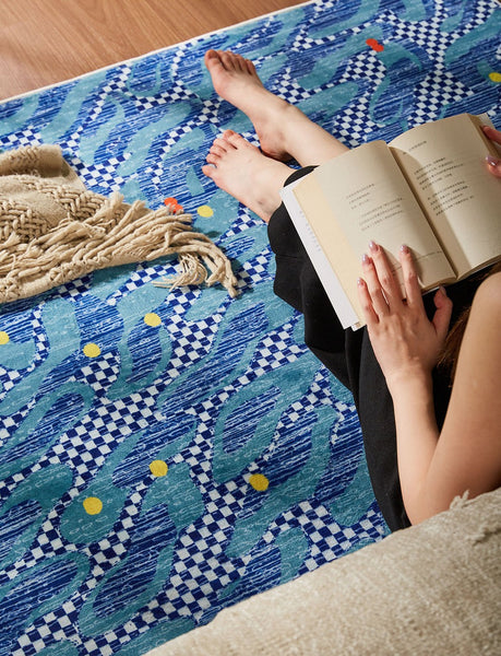 Abstract Area Rugs for Living Room, Contemporary Modern Rugs Next to Bed, Modern Carpets for Office, Geometric Modern Rugs under Dining Room Table-ArtWorkCrafts.com